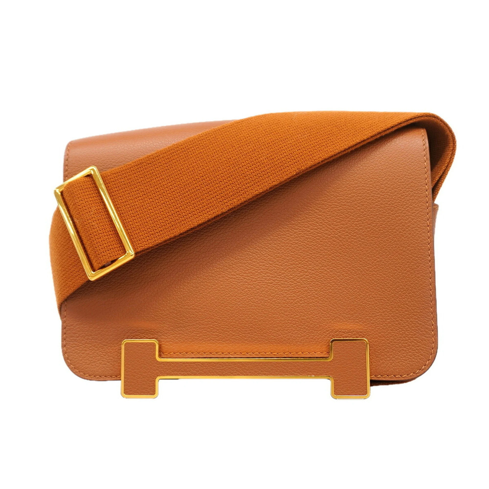 Hermes Geta Evercolor Gold Shoulder Bag (W Stamp) - Women's